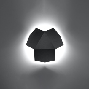 Aplica perete Tre Negru 30x30x8 cm - Img 3