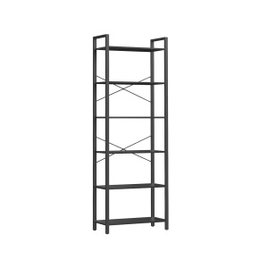 Biblioteca Vasagle Negru 66x30x186 cm