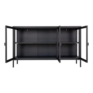 Bufet Brisbane, Negru, 40x140x85 cm