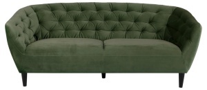 Canapea 3 locuri Ria, Verde, 78x191x84 cm - Img 3
