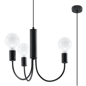 Candelabru 3 Piccolo Negru 45x45x100 cm