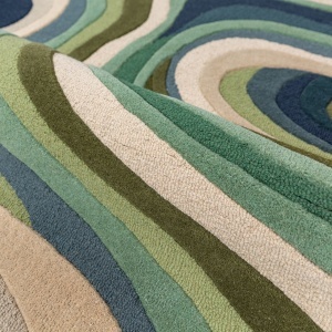Covor oval Envy Wool Verde 200x290 cm - Img 3