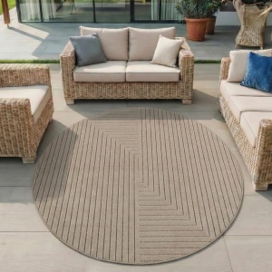 Covor rotund Nova V2 Bej 120x120 cm