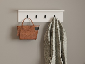 Cuier suspendat Ayla Alb 60x14.5x16.3 cm - Img 2