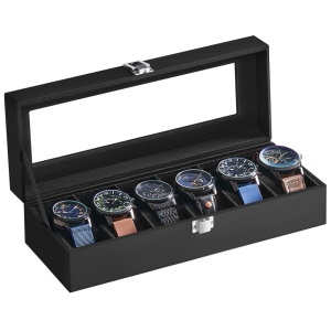 Cutie pentru ceasuri Bridie, Negru, 30x11x7.9 cm