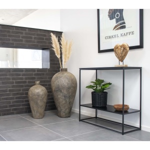 Ghiveci flori decorativ Corvo, Maro, 40x40x80 cm - Img 2