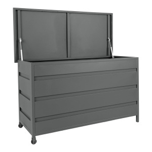 Lada depozitare pentru perne Cassis, Gri, 60x130x75 cm - Img 2