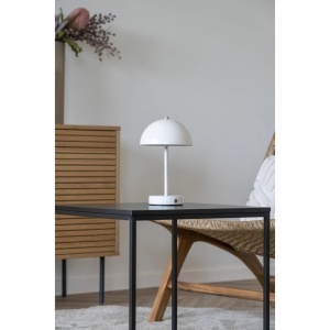 Lampa de masa Holt, Alb, 15x15x25 cm - Img 2