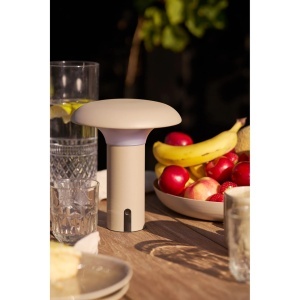 Lampa LED Ramsey, Bej, 18x18x21.5 cm - Img 3