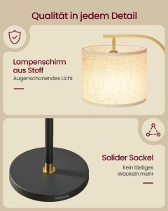 Lampadar Lusia, Negru, 54.2x30x176 cm - Img 5