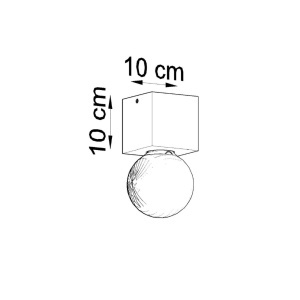 Lustra Ariz din beton Gri 10x10x10 cm - Img 4