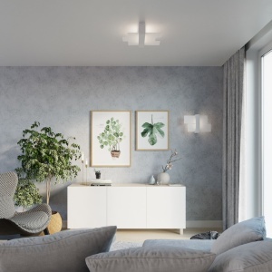 Lustra Feniks Alb 43x43x12 cm - Img 6