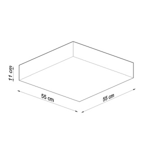 Lustra Horus Alb 55x55x11 cm - Img 4