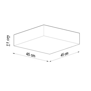 Lustra Horus Negru 45x45x11 cm - Img 4