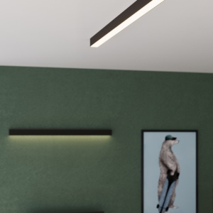 Lustra LED Pinne Negru 4000K 200x6x6 cm - Img 9