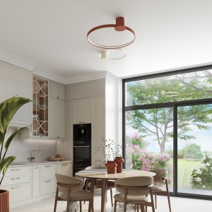 Lustra LED Rio 55 Rosu 3000K 55x61x13 cm - Img 14