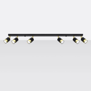 Lustra Nero Auriu 117x5x18 cm - Img 2