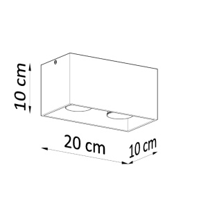 Lustra Quad Alb 20x10x10 cm - Img 5