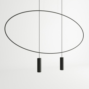 Lustra suspendata Holar Negru 131x6x170 cm - Img 2