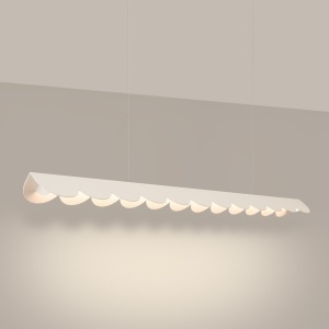 Lustra suspendata LED Biscuit Bej 3000K 131x13x200 cm - Img 3