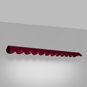 Lustra suspendata LED Biscuit Burgundy 4000K 131x13x200 cm - Img 3