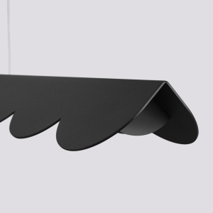 Lustra suspendata LED Biscuit Negru 4000K 131x13x200 cm - Img 5