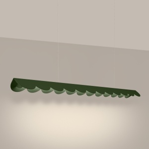 Lustra suspendata LED Biscuit Olive 3000K 131x13x200 cm - Img 3