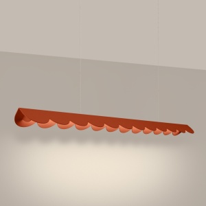 Lustra suspendata LED Biscuit Rosu 3000K 131x13x200 cm - Img 3