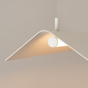 Lustra suspendata LED Elva Bej 3000K 150x27.5x200 cm - Img 5