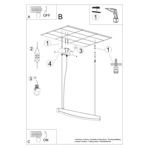Lustra suspendata LED Jorun 120 Alb 3000K 120x3x210 cm - Img 9