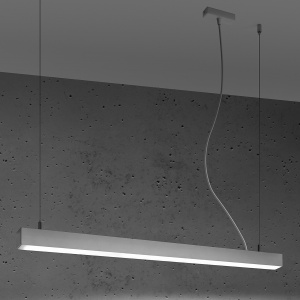 Lustra suspendata LED Pinne Alb 4000K 90x6x150 cm - Img 3