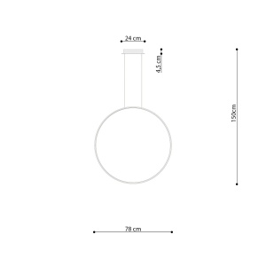 Lustra suspendata LED Rio Auriu 3000K 78x16x150 cm - Img 9