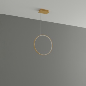 Lustra suspendata LED Rio Auriu 4000K 55x16x150 cm - Img 2