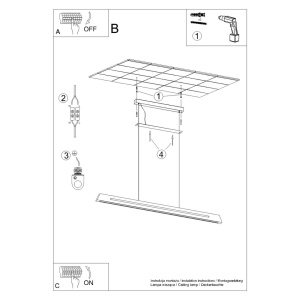 Lustra suspendata LED Skog Stejar 4000K 150x5.5x210 cm - Img 10