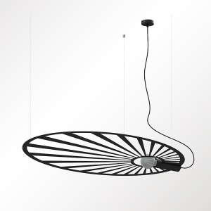 Lustra suspendata Lehdet Negru 110x80x150 cm - Img 3
