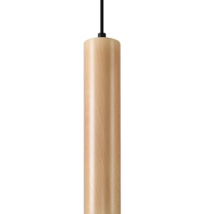 Lustra suspendata Lino din lemn, Natural 8x8x105 cm