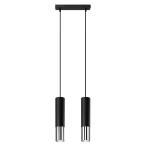 Lustra suspendata Loopez Argintiu 30x6x90 cm