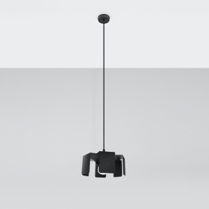 Lustra suspendata Tulip Negru 24x24x110 cm - Img 2