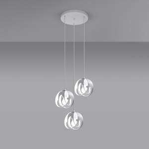 Lustra suspendata Tulos Alb 30x30x117 cm - Img 3