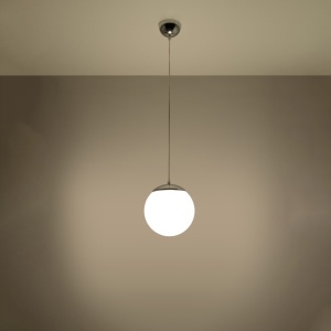 Lustra suspendata Ugo Argintiu 20x20x110 cm - Img 3
