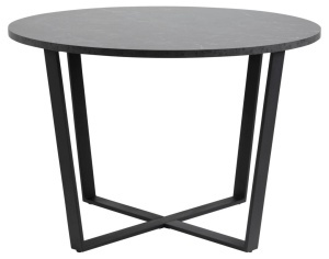 Masa dining Amble, Negru, 75x110x110 cm - Img 7