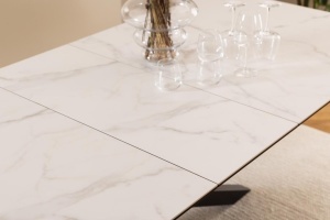 Masa dining Heaven, Alb, 76x240x100 cm - Img 3