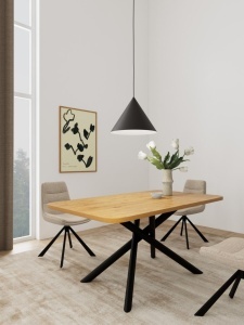 Masa dining Levanto, Natural, 75x160x90 cm