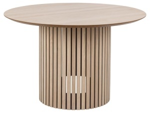Masa dining Linley, Alb, 75x120x120 cm - Img 3