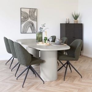 Masa dining Maranola, Bej, 240x96x76 cm - Img 3