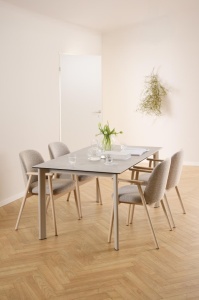 Masa dining Palermo, Gri, 75x160x90 cm - Img 4