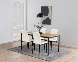 Masa dining Seaford, Natural, 74x160x80 cm - Img 4