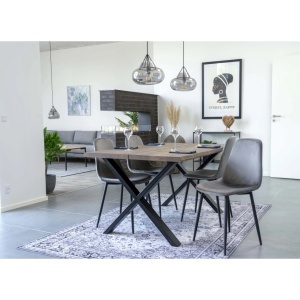 Masa dining Toulon, Gri, 140x95x75 cm - Img 2