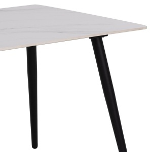 Masa dining Wicklow, Alb, 75x140x80 cm - Img 7