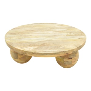 Masuta de cafea, Fedena, Natural, 90x90x30 cm - Img 3